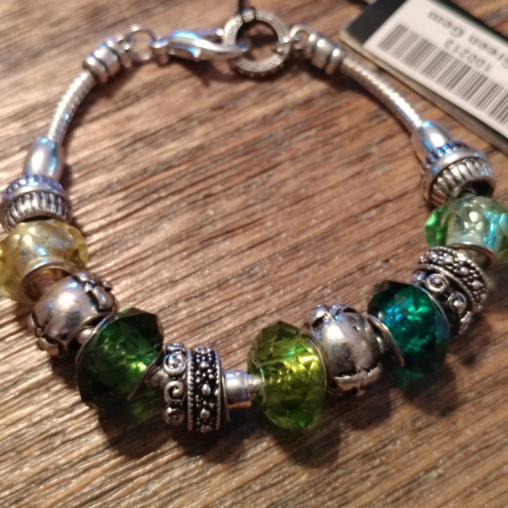 Green Multi Beaded Bracelet